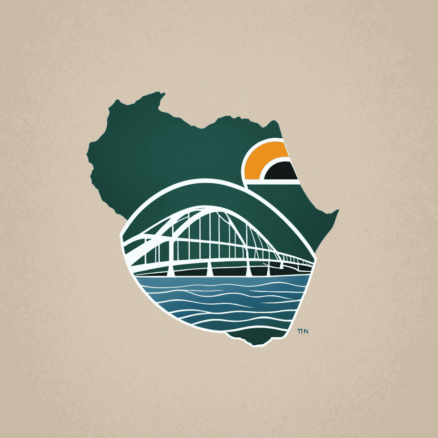 VolFinLs logo - A stylized representation of a bridge connecting South Africa to other SADC countries, symbolizing market entry strategies