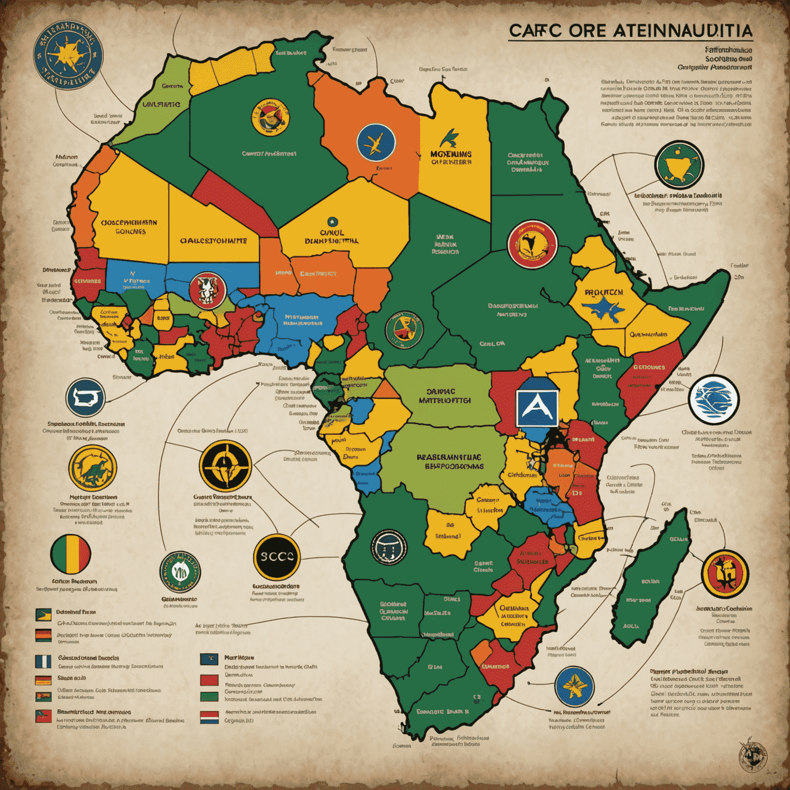 Map of SADC countries with regulatory symbols overlaid, representing the complex regulatory environment across the region